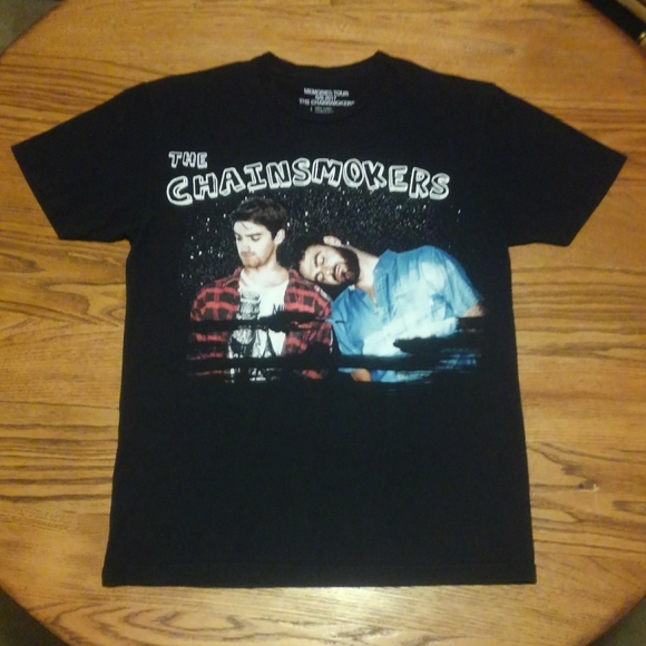 🎶⛓️🚬 Chainsmokers Tour Concert Shirt Memories - Picture 1 of 12